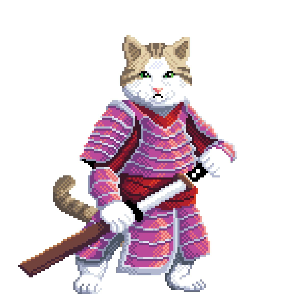 Samuray Kedi ✌🏻🐈 farklı renk çeşitleriyle (bayağıdır arkaplan yapmıyorduk iyi geldi)