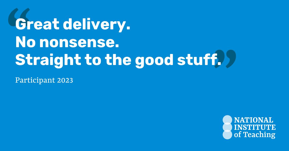 Are you an experienced teacher thinking about your next career step?🪜 Recently graded Ofsted Outstanding, our NPQs are designed for teachers, by teachers with expert facilitation from serving school leaders✨ Check out 5 reasons to do an NPQ with us👇 bit.ly/4atGios