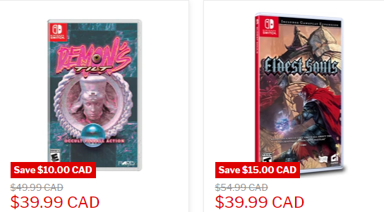 VideoGamesPlus_'s tweet photo. Demon's Tilt and Eldest Souls for the #NintendoSwitch are back in stock and each is on sale!
$39.99 / 29.99 USD each.
#LRG #Switch sale: https://t.co/LotzIX01j8
All LRG titles: https://t.co/yVIBBaAEB8
Spend $80 / 60 USD to qualify for FREE SHIPPING! #DemonsTilt #EldestSouls #LRG #Limitedrun #VGP #videogames #NSW
