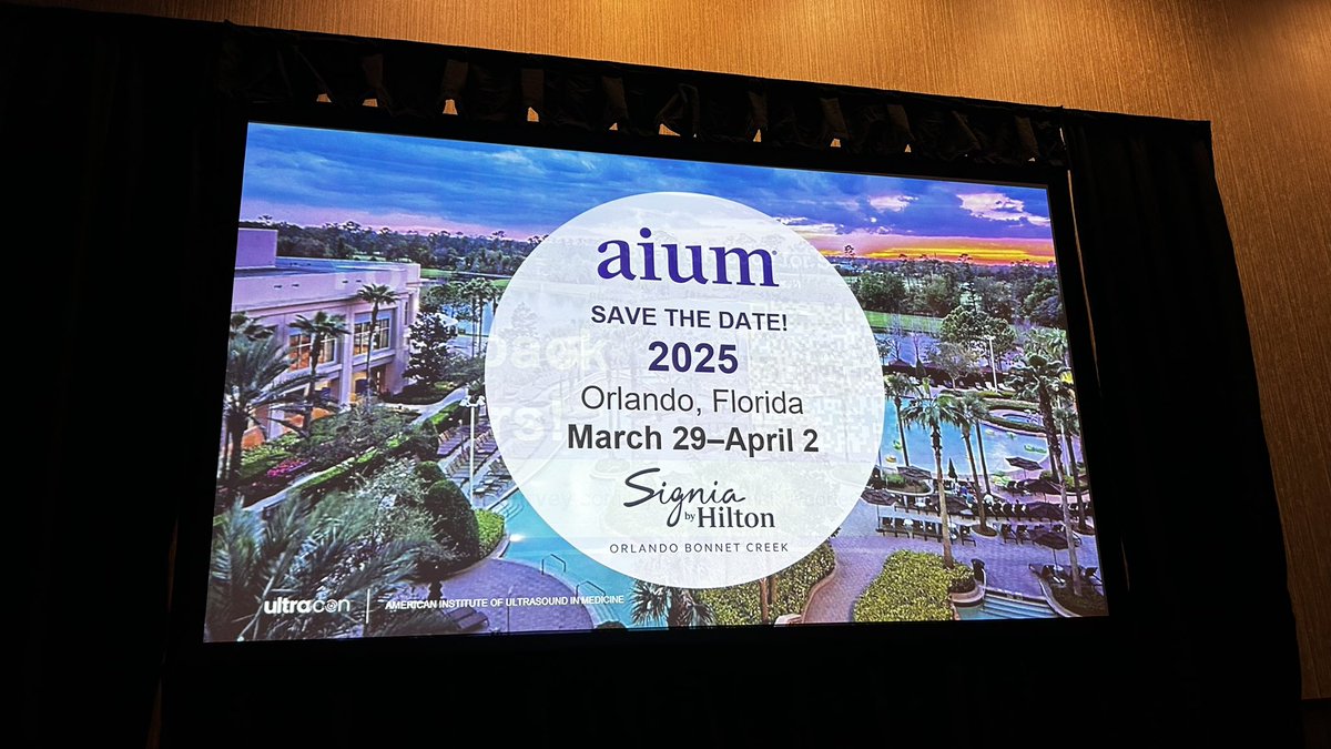 Next year’s @AIUMultrasound annual #ultrasound meeting is in Orlando, across the street from Disney World. Make your plans now!