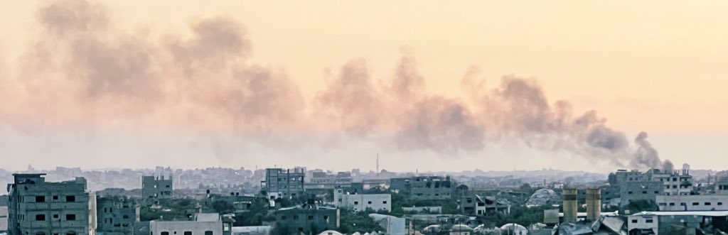 Skyline from the southern side of #Gaza_City!