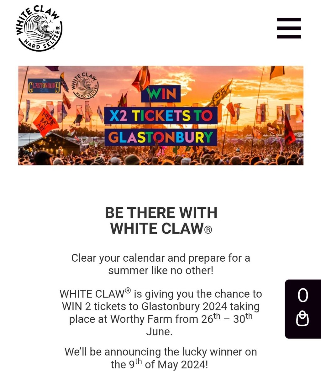 🎟 TICKET COMPETITION 🎟 @whiteclawuk I'm pretty certain it's an official one, apparently it has been available at the festival bars. uk.whiteclaw.com/pages/glastonb…