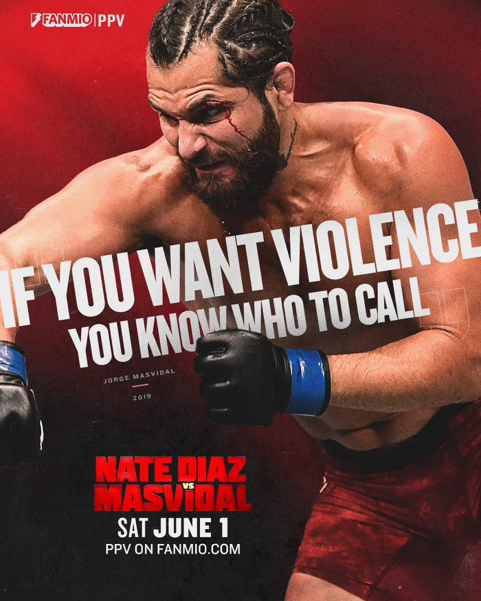 You know who to call. 

June 1 — Get the #DiazMasvidal PPV

ORDER: Fanmio.com/ppv