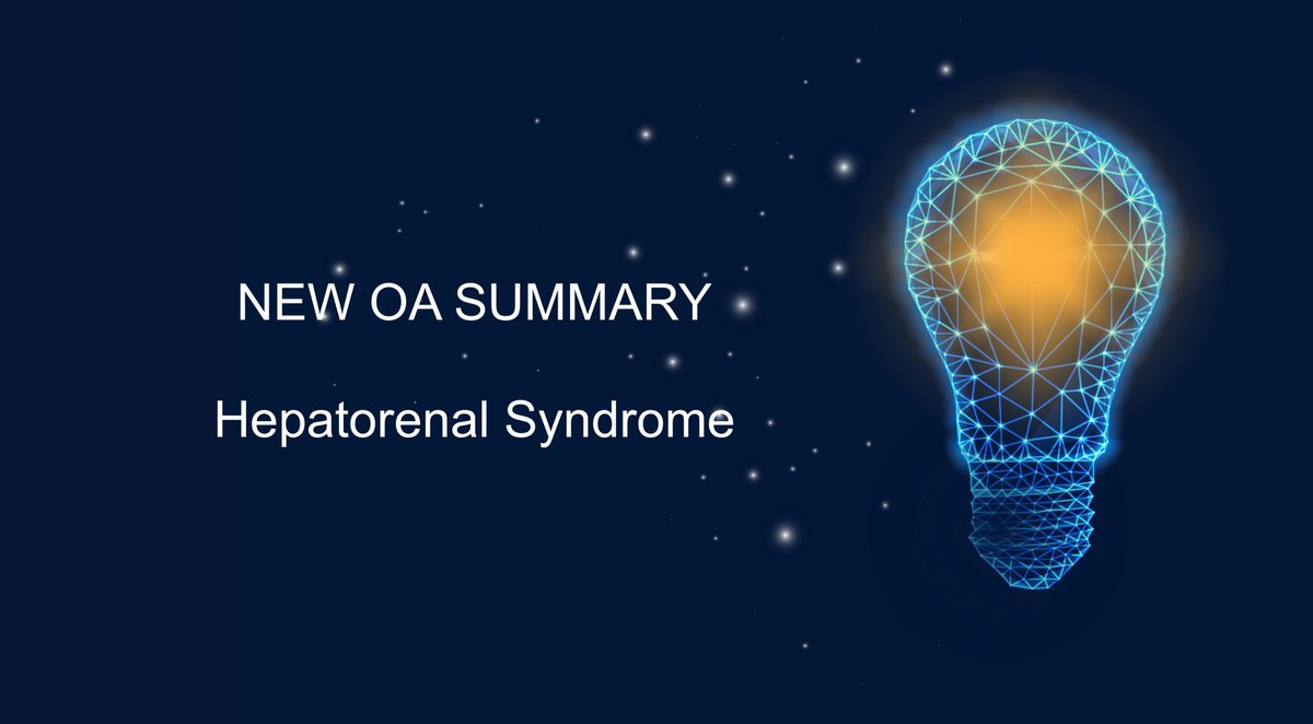 Updated summary on hepatorenal syndrome: #cirrhosis &amp; #liverfailure affect every organ system, including the #kidneys. How do you diagnose? How can you manage? #patientcare #criticalcare #anesthesia #anesthesiology #meded #medtwitter bit.ly/3xtv7xo