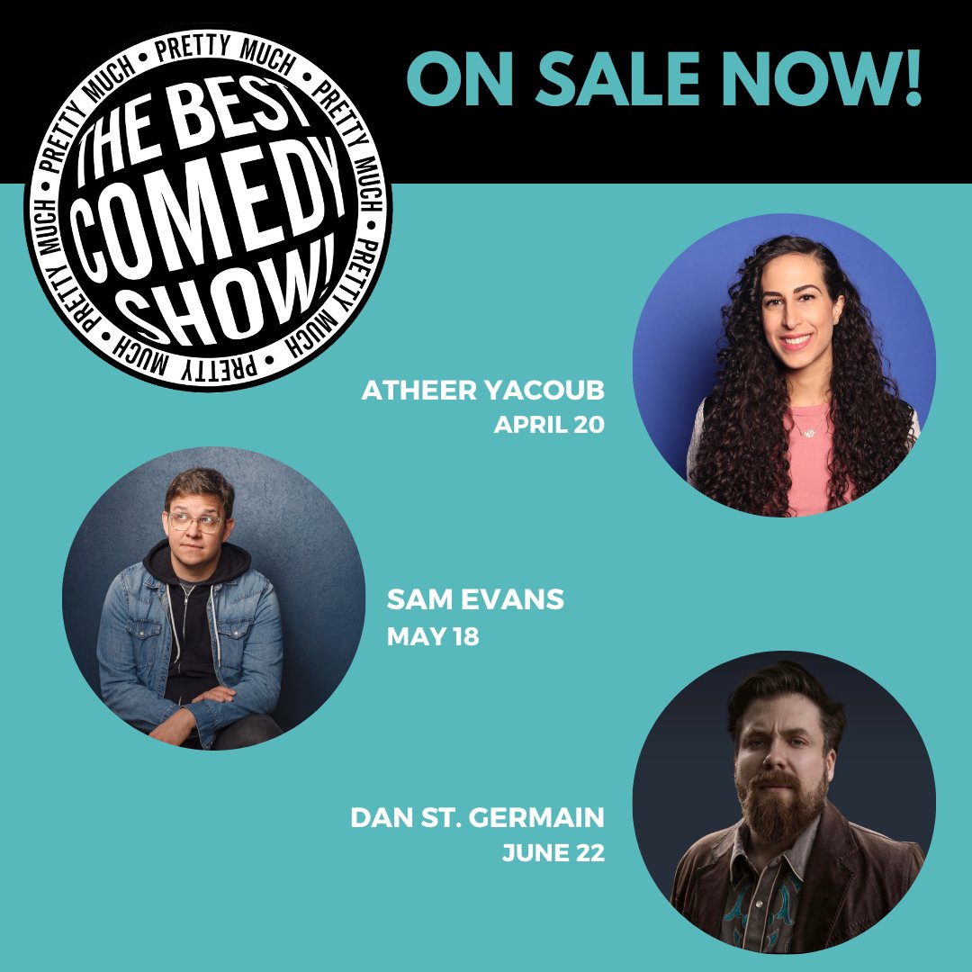 Pretty Much the Best Comedy Show is back for more laughs! We have three amazing comedians lined up in the upcoming months! 🎤 🤣 Atheer Yacoub - April 20 🎤 Sam Evans - May 18 🤣 Dan St. Germain - June 22 Get your tickets! 🎟️ atproctors.org/pmtbcs/