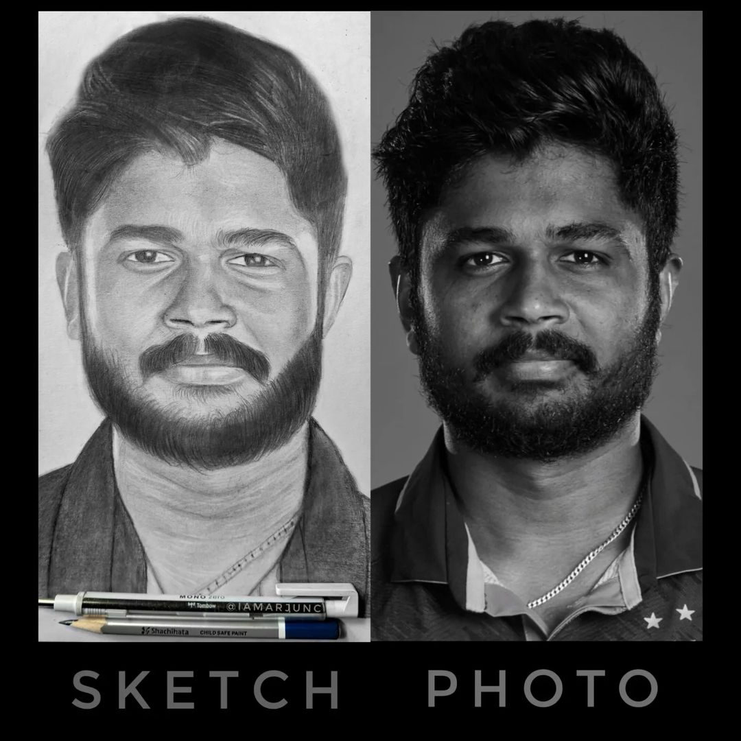 iamarjun_c's tweet photo. @IamSanjuSamson drawing 

#IPL24 #sanjusamson #RajasthanRoyals #RRvsGT #drawing https://t.co/GrfY98JMzI