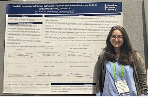 @AACR24 @AmericanCancer @ecmarlow reports on new @ACS_Research showing hematological cancer mortality rates were highest among males and those with least education. Read about it here➡️abstractsonline.com/pp8/#!/20272/p…