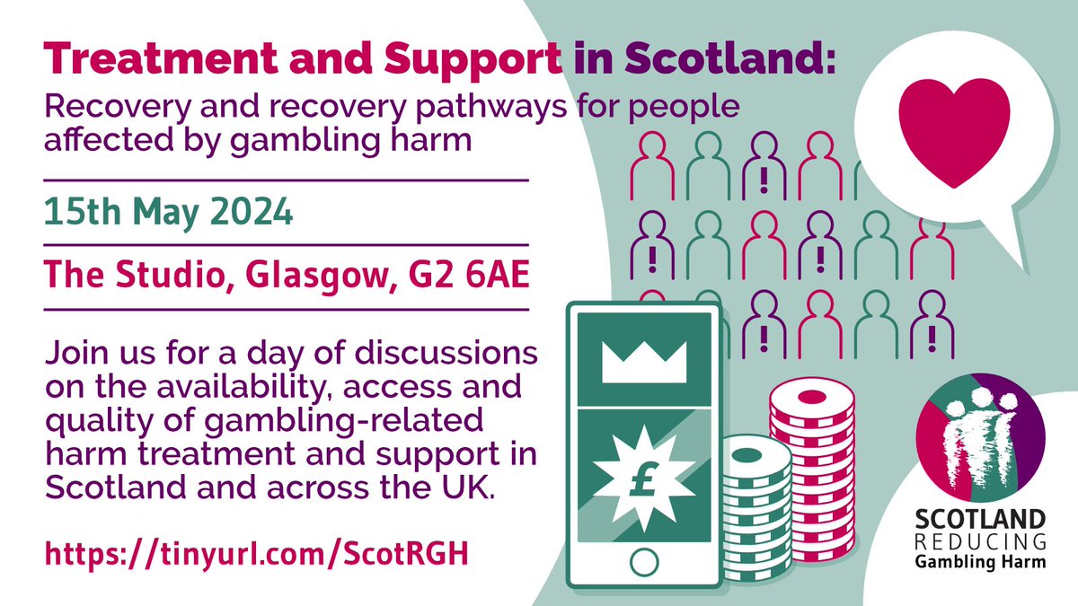 Join us on 15th May to explore gambling harm treatment and support in Scotland. This event will be a chance to hear from key speakers, share views, and identify actions to better support people affected by gambling harm. Find out more and sign up here: events.bookitbee.com/alliance/explo…
