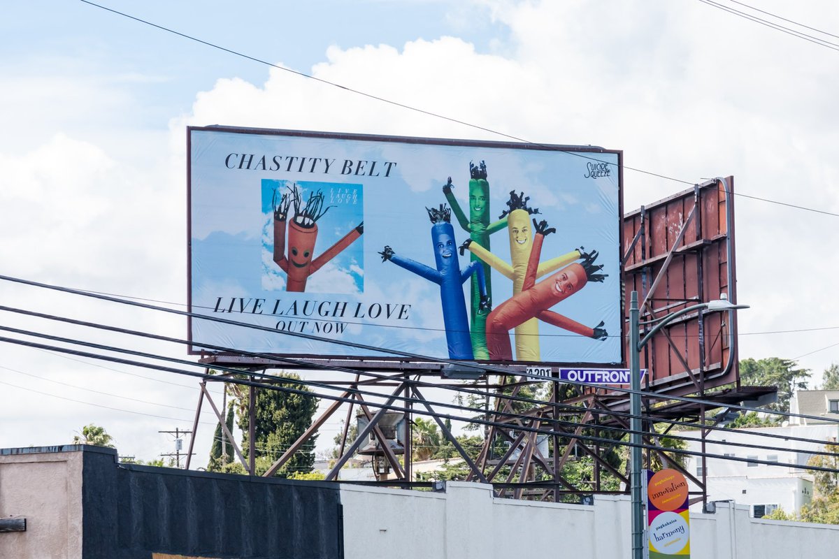 Our @CHAST1TYBELT Live Laugh Love billboard is up in Los Angeles just in time for the West Coast run!! Tour Dates: 4/10: @QuartyardSD 4/11: @TeragramLA 4/12: @MoesAlleysc 4/13: @indysf 4/16: @WonderBallroom 4/17: @FoxCabaret 4/18: @thecrocodile 4/19: @olyfilmsociety