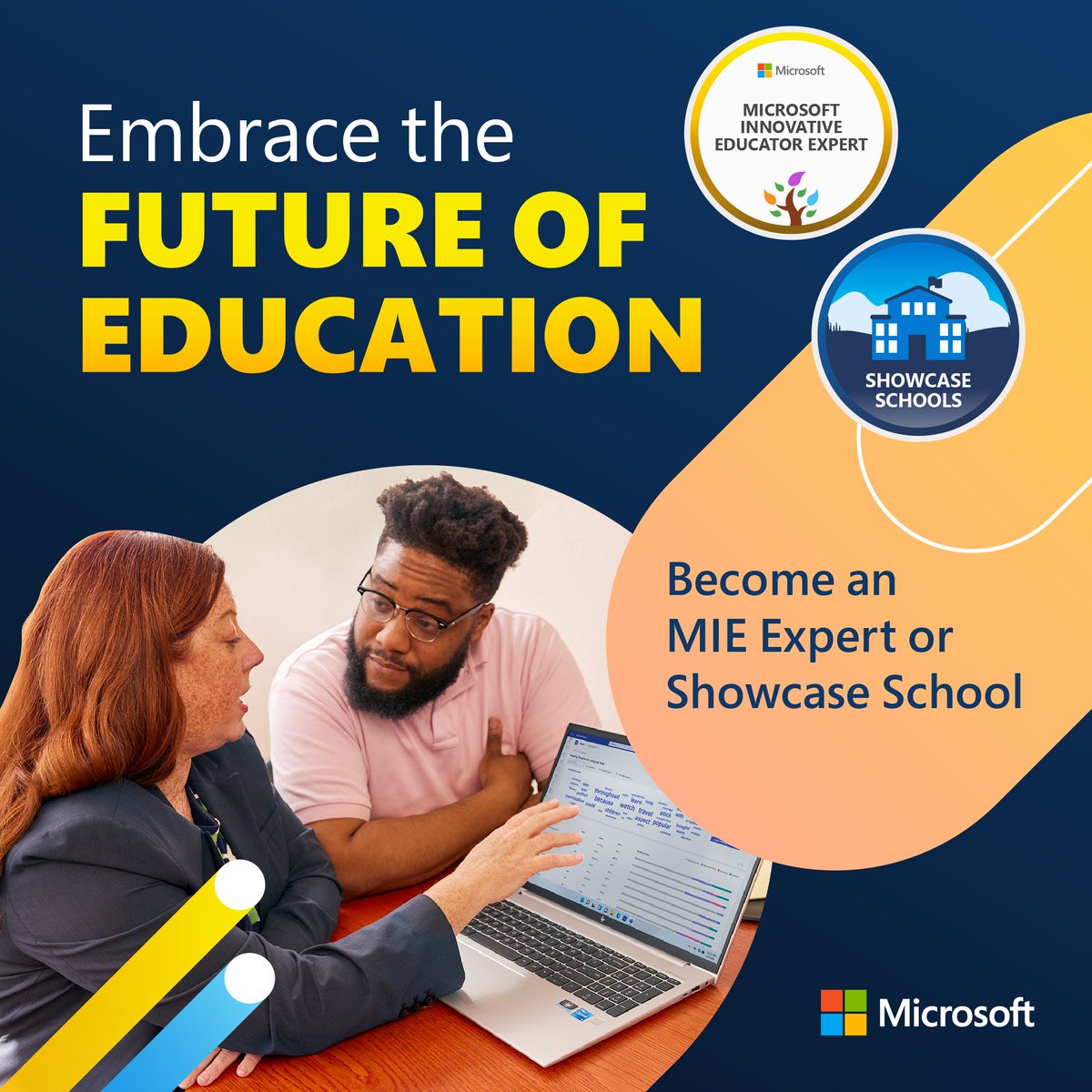 Calling all innovators! 📣 #MIEExpert and #ShowcaseSchool nominations are opening soon, and #MicrosoftEDU is looking for teachers like you to help shape the future of education. Learn how you and your school can join this exclusive community: msft.it/6016cflPE