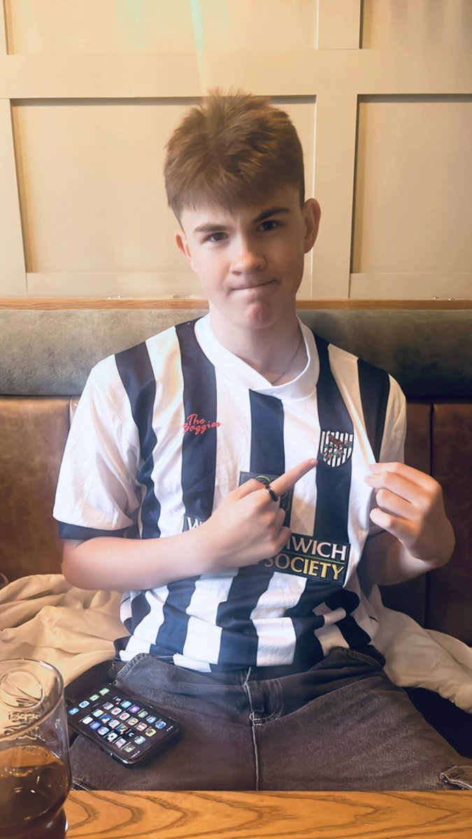 H sporting one of my classic Albion shirts. We are at The Vine and we are ready! #wba