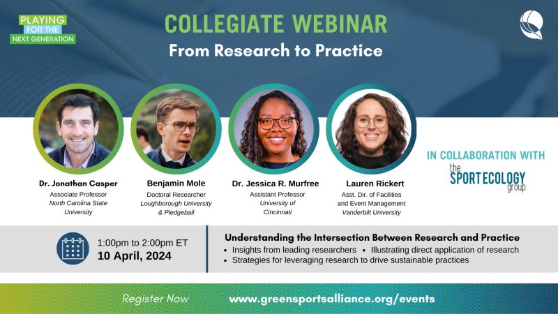 Today!📆 The intersection between research and practice is crucial. In partnership with the #SportEcologyGroup, delve into invaluable research and how these findings can enhance sustainability practices in sports.🏀🏃‍♀️📝🌳🏅