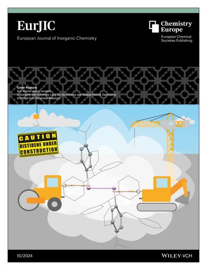 #OnTheCover A Distibene with Extremely Long Sb=Sb Distance and Related Heavier Dipnictenes from Salt-Free Metathesis Reactions (Roland C. Fischer and co-workers) onlinelibrary.wiley.com/doi/10.1002/ej… onlinelibrary.wiley.com/doi/10.1002/ej…