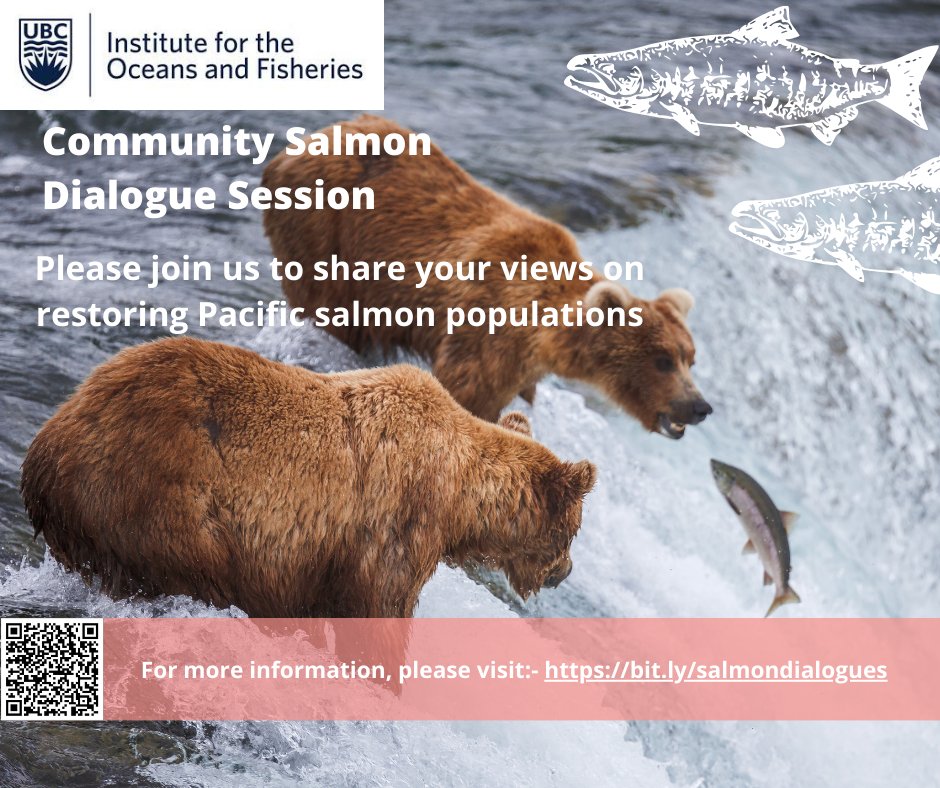 PLEASE JOIN US! UBC/IOF will host Community Dialogues across British Columbia in April and May to ask for your ideas for strategies and actions that could help restore Pacific #salmon populations. See the locations, dates and times of upcoming sessions bit.ly/salmondialogues.