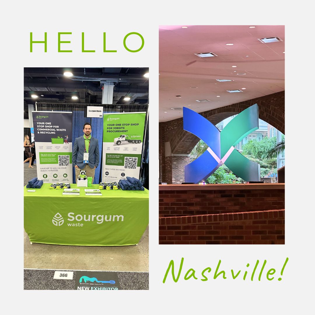 We're here: Nashville baby!

Meet us at booth 366 in the Ryman Hall (Exhibit Hall Area) today between 3:00 PM - 6:00 PM CDT or tomorrow between 11:30 AM - 3:30 PM CDT, and learn how Sourgum can help you take control of your waste management costs.