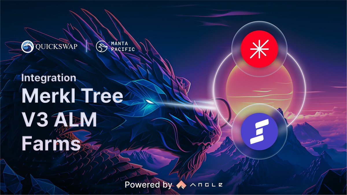 QuickSwap's Merkl Tree integration is now live on Manta Pacific 🪁 Users can now provide liquidity and farm in 1 click on @MantaNetwork with ease. LPs have the option to select between available token pairs with ALM strategies provided by @GammaStrategies @steerprotocol. As…