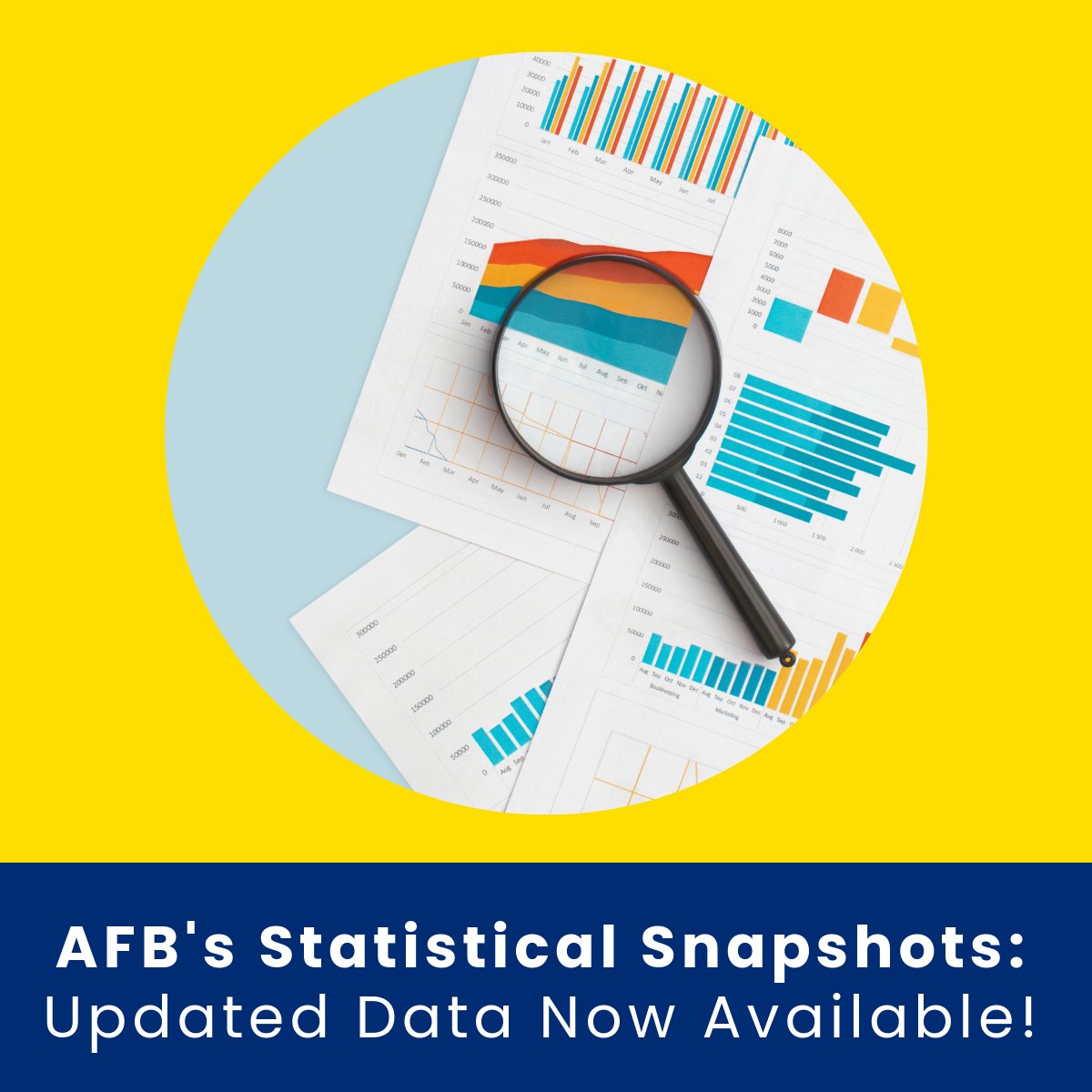 AFB's Statistical Snapshots is a comprehensive resource that provides statistical info, facts & resources about Americans with vision loss. We have recently updated our data on employment, aging, and youth and added new data on technology access & poverty: afb.org/statistics