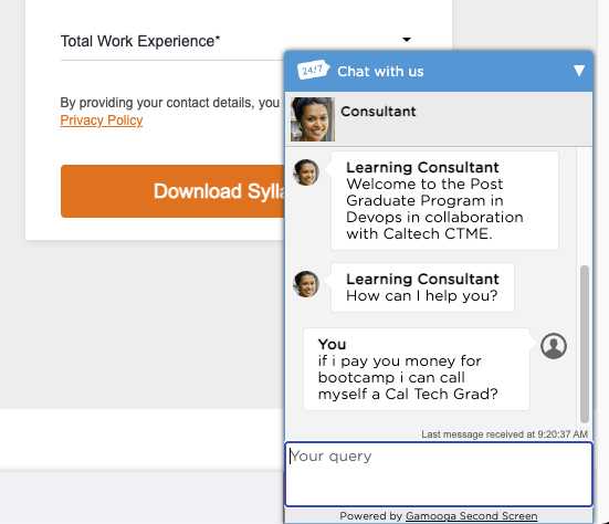 Cal Tech, chat bubble by 'Gamooga Second Screen' lmao