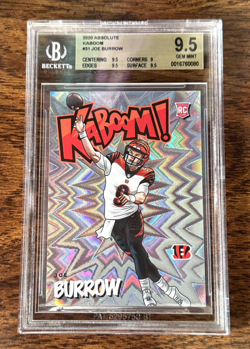 Burrow Rookie Kaboom BGS 9.5 $4.5k Will give a random RTer $50 if this sells on here today