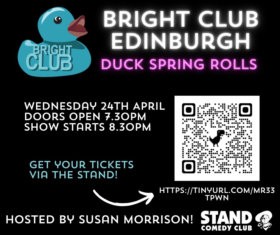 2 weeks today til our next show. Time flies when you're Quacking along!
Authoritatively original comedy featuring a crop of the best comical geeks, nerds and boffins from Scotland. Bring a pal and join us! 
#CuriousComedy #Duckpuns #standup