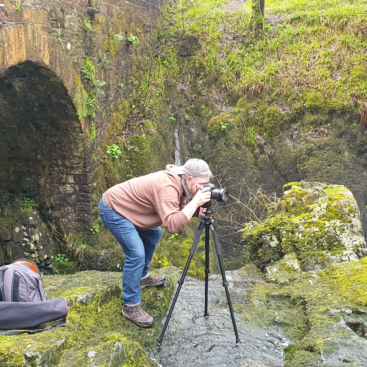 Well, Fiona wasn't there to make sure I was being sensible, so I scaled the wall, climbed down the lichen-adorned rocks in pouring rain with my gear on my back &amp; parked myself right on the edge of a 40 foot drop (leaving mini me safely higher up of course)... Results to follow!