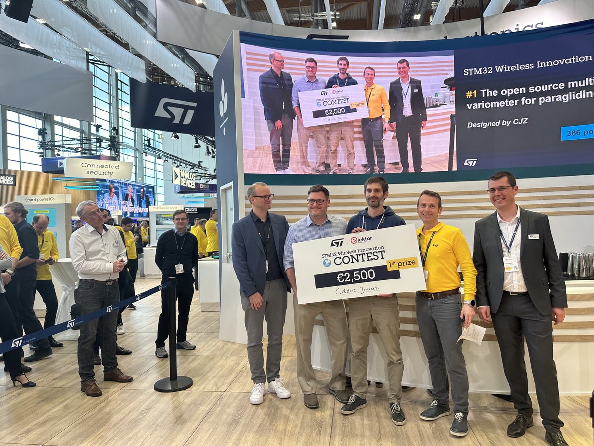 We are pleased to announce the 🏆 winner of our #STM32 Wireless Innovation Design Contest in partnership with @Elektor. A heartfelt congratulations to Cedric Jimiez. Thanks to all participants for your brilliant ideas💡 #EW24