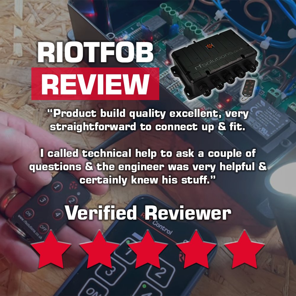 5 STARS 🌟

Another superb review of our RIoT Wireless Switching system, used to remote control garden lighting!

RIOTFOB 👉 zurl.co/09IZ 

#remotecontrol #wireless #electrician #electrical #lighting