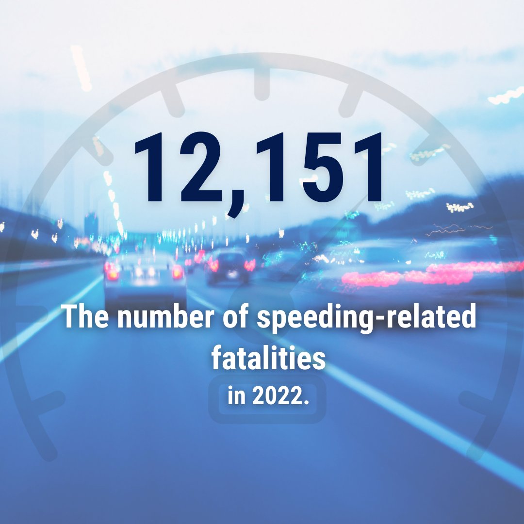 In 2022, the number of speeding-related fatalities decreased by 2.8% from 2021. It's still 12,151 fatalities too many. Let's help solve the problem: Don't speed. For any reason. Ever.