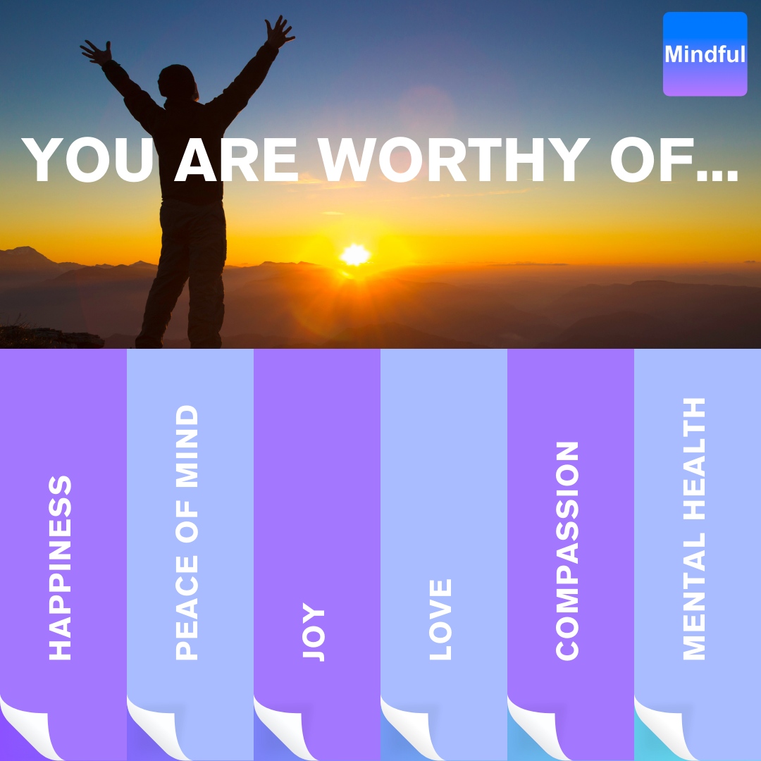 MindfulTracker's tweet photo. Never forget that you’re worthy of all the happiness and peace of mind in the world. Don't let anyone or anything make you think otherwise. Believe in yourself, love yourself and always remember that you deserve the best.

Download the app: https://t.co/SN9nuoLO4Z

#Mindful https://t.co/XVbzG0WTmk