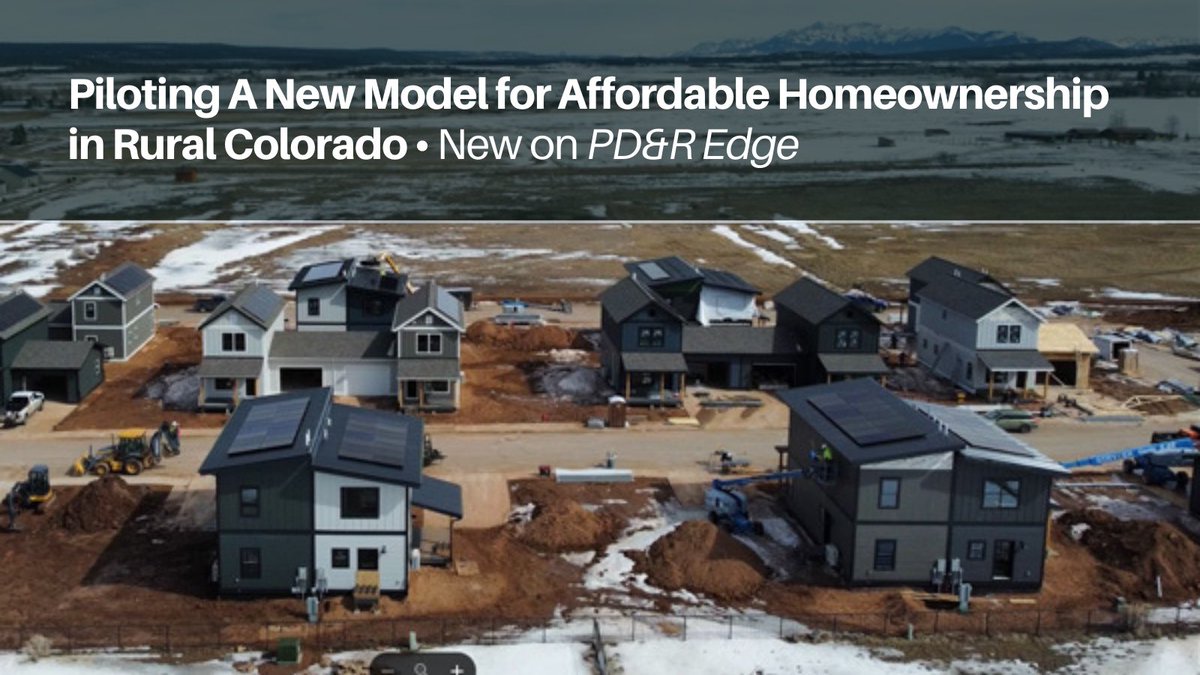 Developer Rural Homes piloted a new model for affordable homeownership development that combines modular construction, low-cost financing, government commitments of surplus land, and affordable mortgages in Norwood, #Colorado. Read more on #PDREdge: tinyurl.com/bdfu2d8u