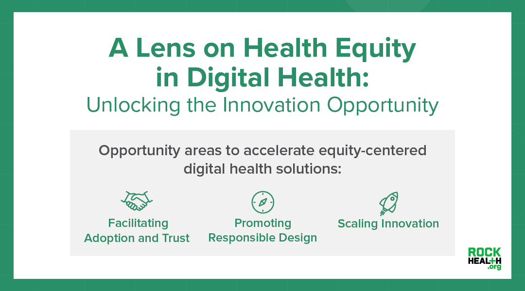 #DigitalHealth leaders have the opportunity to advance #healthequity. Read a report by @Rock_Health on the need for cost-effective & equitable digital solutions to improve care for #olderadults: rockhealth.com/insights/a-len…