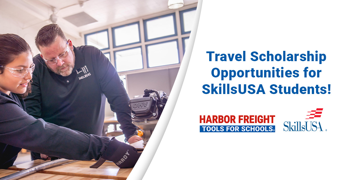 If you're a @SkillsUSA high school member in a skilled trades pathway that will compete in skilled trades or leadership contests at the 2024 National Leadership & Skills Conference, you may be eligible for a travel scholarship worth up to $1,500. Apply: apply.mykaleidoscope.com/scholarships/H…