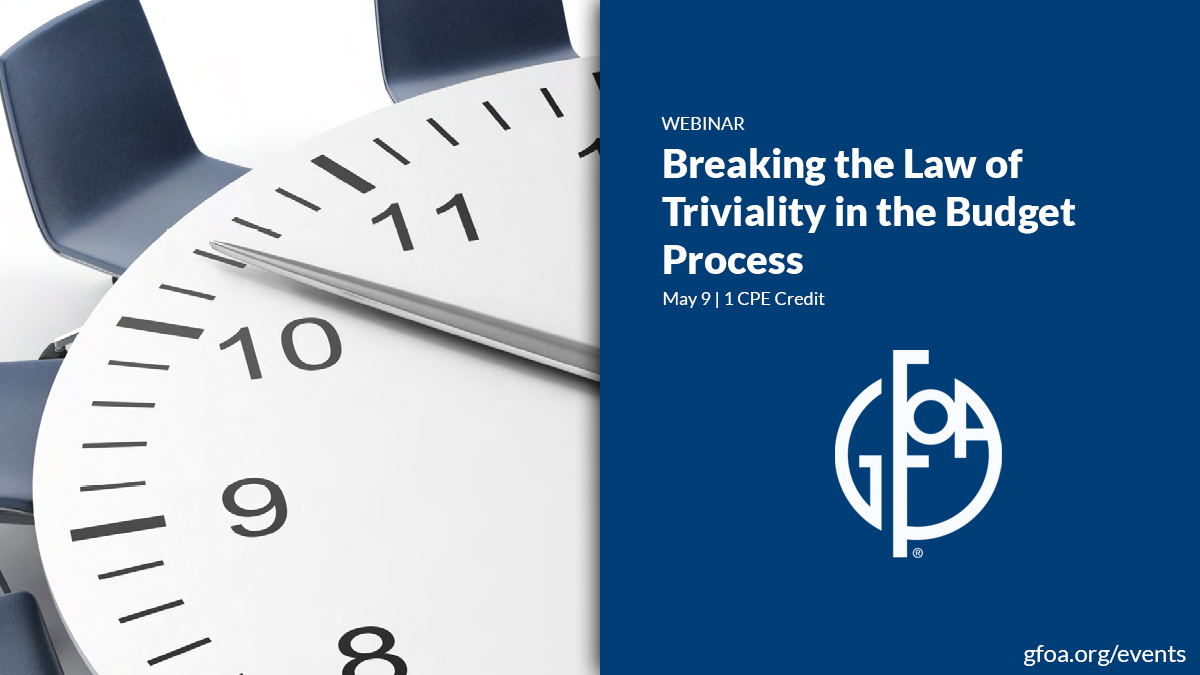 Have you ever witnessed an elected board, or any decision-making body defer or avoid discussing the hard stuff & instead spend time on trivialities? Join this webinar to learn about making well-informed decisions during the budget process. gfoa.org/events/int0509… #GFOA #localgov