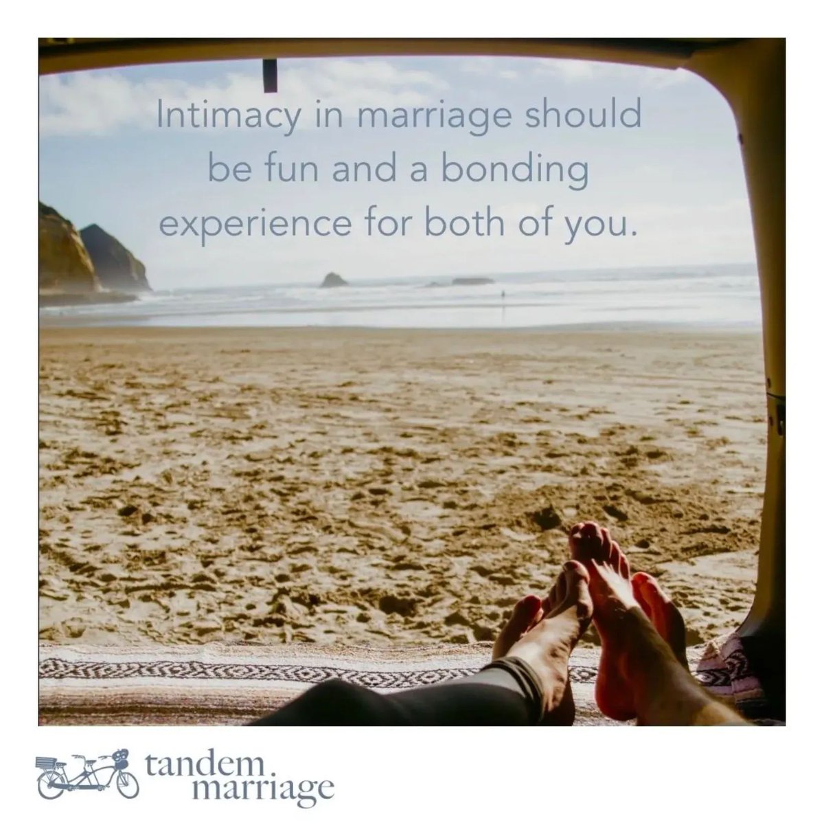 Intimacy in marriage should be a fun and bonding experience for both of you.
 
If it is not, why would you leave things the way they are?
 
TandemMarriage.com/sex
 
#TeamUs #MarriageGoals #MarriageEducation