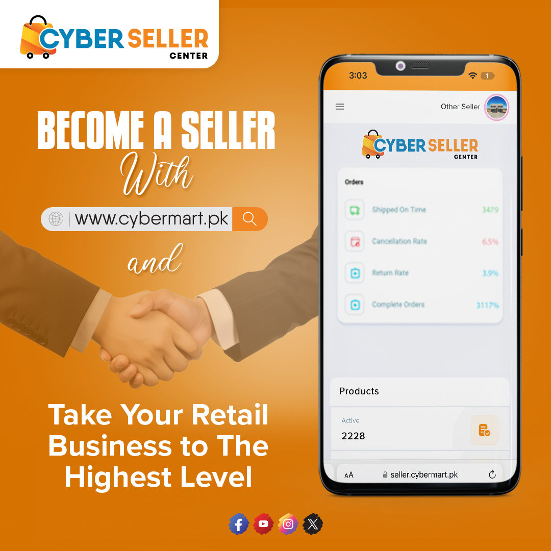 Ready to turn your passion into profit? Join CyberMartPK as a seller and showcase your products to millions of shoppers nationwide!

Visit Now: cybermart.pk/become-seller

#profit #becomeaseller #sellyourproducts #sellproductsonline #passion #CyberMartPK #ForYou #Shopping