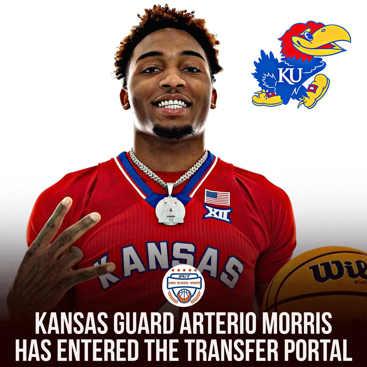 NEWS: Kansas guard Arterio Morris has officially entered the transfer portal, per source. Morris is a former 5⭐️ recruit who spent one season at Texas, but did not play this season for Kansas. He’s a native of Dallas, Texas. He averaged 4.6PPG in 22-23 for the Longhorns. Former…