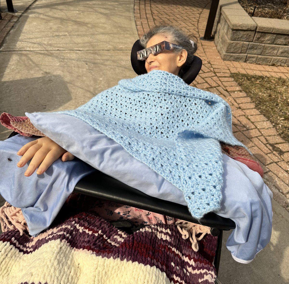 Mini update over at gofund.me/cb8362a5 The short version: MaryAnn is back at SVH & was able to go outside for a glimpse of the eclipse… #maryannharris #charlesdint #harrisdelintrecovery #powassan #wearenewford