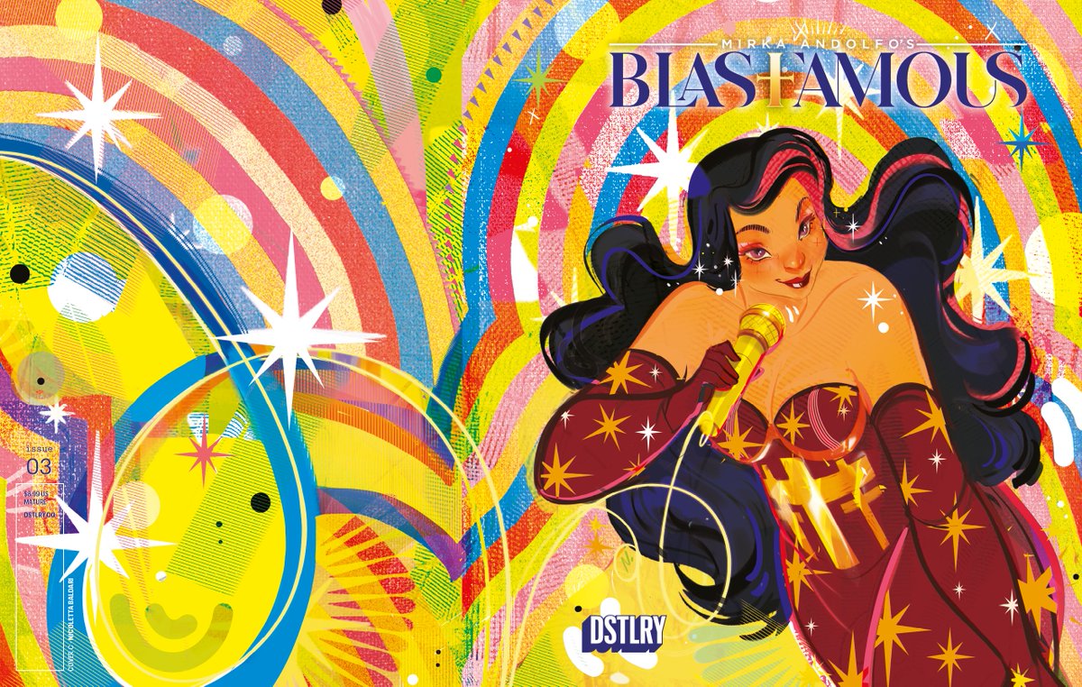 🎤🎵 Clelia and Father Lev battle against forces of benevolence in BLASFAMOUS No. 3's thrilling finale by @Mirkand! @monkeys_robot shares the newest covers! bit.ly/4ayTubB Cover A & B: @Mirkand Cover C: @nicolettabaldar