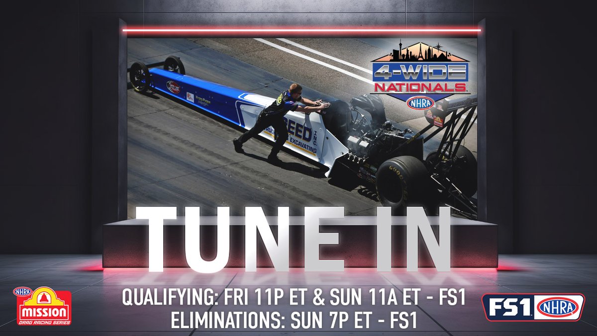 44,000 HORSE Power…Get ready to be shook! Catch all the action from the #Vegas4WideNats on #NHRAonFox.

@redlineoil | @matcotools