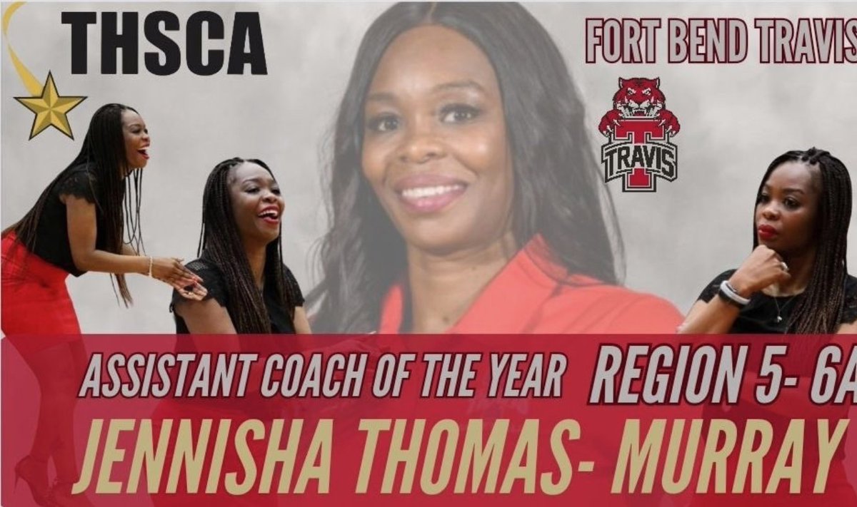 Let me tell you about this well-deserved award winner. Coach Thomas-Murray is everything we need in our program. She represents Tiger pride inside and out. She gives all of herself to our program, and we are blessed to have her. Thank you, for being THAT COACH for our players.
