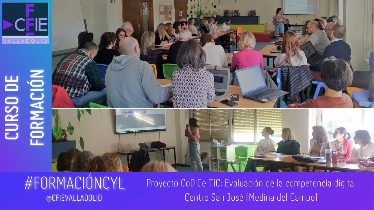 👉Formación #proyectoCoDiCeTIC en @sanjomd. De la mano de María Marcos, el claustro de este centro aprende a sacar el máximo partido de la mesa de radio 📻 y la cámara de vídeo 📹📷con Audacity y CapCut 👩‍💻, incluyéndolas en su práctica docente @educacyl #FormacionCyL #TiCyL