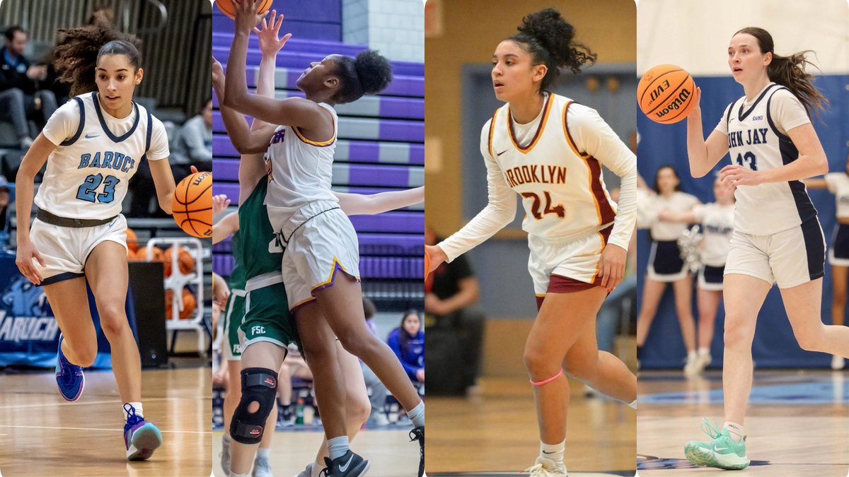 𝐌𝐖𝐁𝐀 𝐇𝐎𝐍𝐎𝐑𝐒 🏀 Congratulations to our 4️⃣ #CUNYAC women’s basketball student-athletes that earned All-@MetBasketballW honors! 🔗 ow.ly/ZbH750Rctrn #TheCityPlaysHere #d3hoops #DIII50