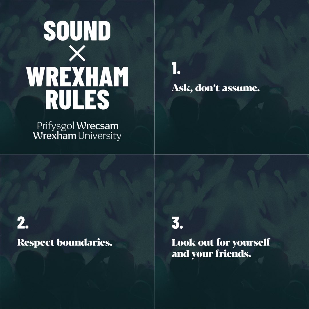 Great coverage across Wales for the @WrexhamUni & Sound/Iawn collaboration, ‘Wrexham Rules’. The rules were created by male students, to provide them and their friends with a code of conduct to keep women safe on a night out 👇 southwaleschronicle.co.uk/blog/2024/04/1…