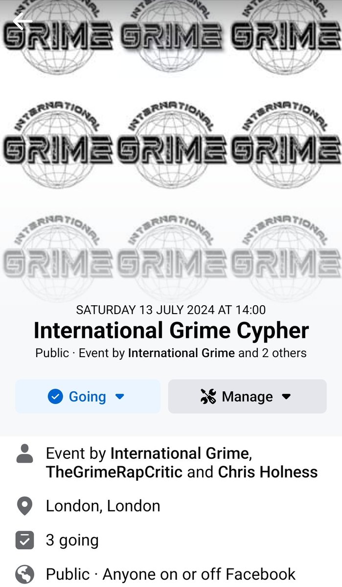 International Grime Cypher 
London - Saturday 13th July 
Can You Rap In Another Language Besides English?
Or Know Anyone Who Does?
facebook.com/events/s/inter…

#InternationalGrime #Grime #GrimeMusic #140bpm #UKGrime #UKGrimeMusic