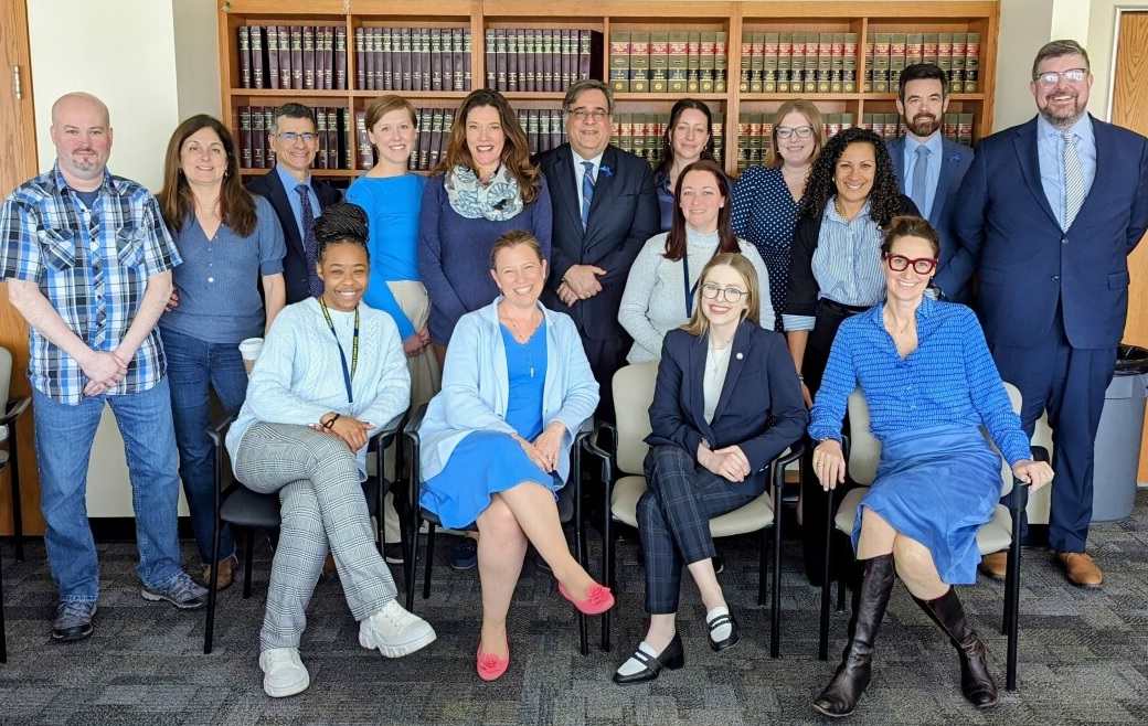 Our Juvenile Justice Bureau proudly wore blue on #WearBlueDay, standing united in the fight against child abuse & neglect during #ChildAbusePreventionMonth. Their dedication to protecting and nurturing our youth is an inspiration to us all. 💙