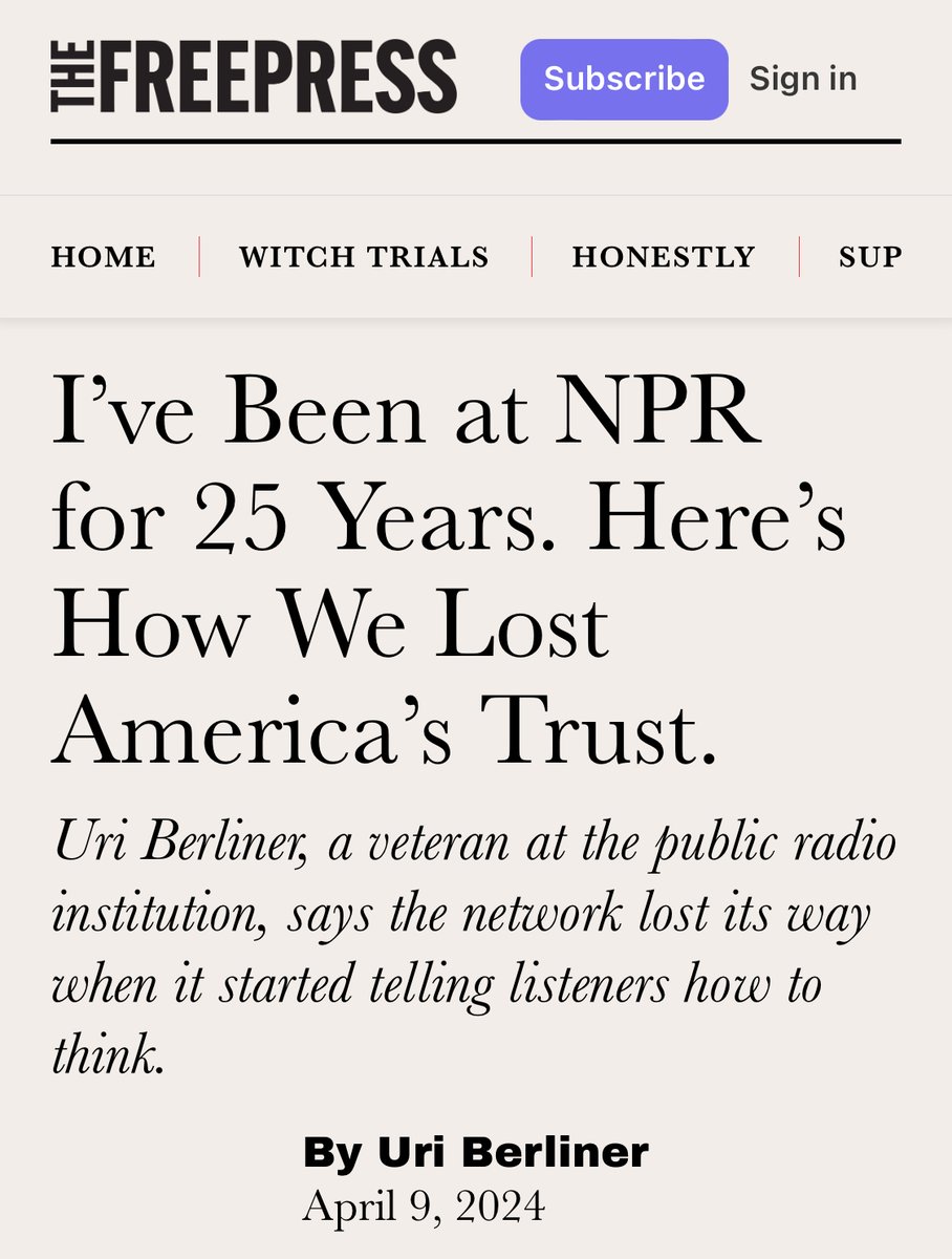 While not a news flash, it does verify what almost everyone knew! “In D.C., where NPR is headquartered and many of us live, I found 87 registered Democrats working in editorial positions and zero Republicans. None.“ @npr editor @uberliner’s whistleblower piece in @theFP…