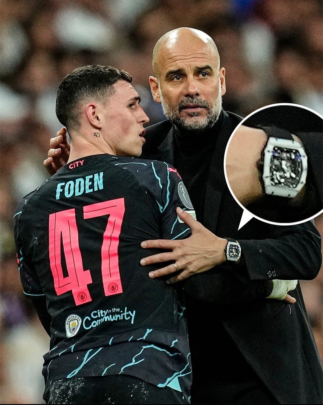 V on X Wow can you believe it Pep Guardiola wore a limited Richard Mille wristwatch worth 1m against Real Madrid That s like N1.1 Billion It s crazy how much that watch is