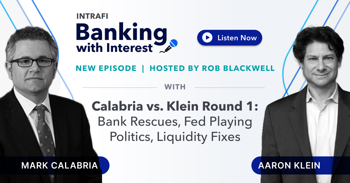 Mark Calabria, former director of the FHFA, and Aaron Klein, senior fellow at the Brookings Institution, discuss how politics factors into the Fed’s monetary policy decisions, decry the rescue of uninsured depositors last year, and debate other hot topics. podcasts.apple.com/us/podcast/cal…