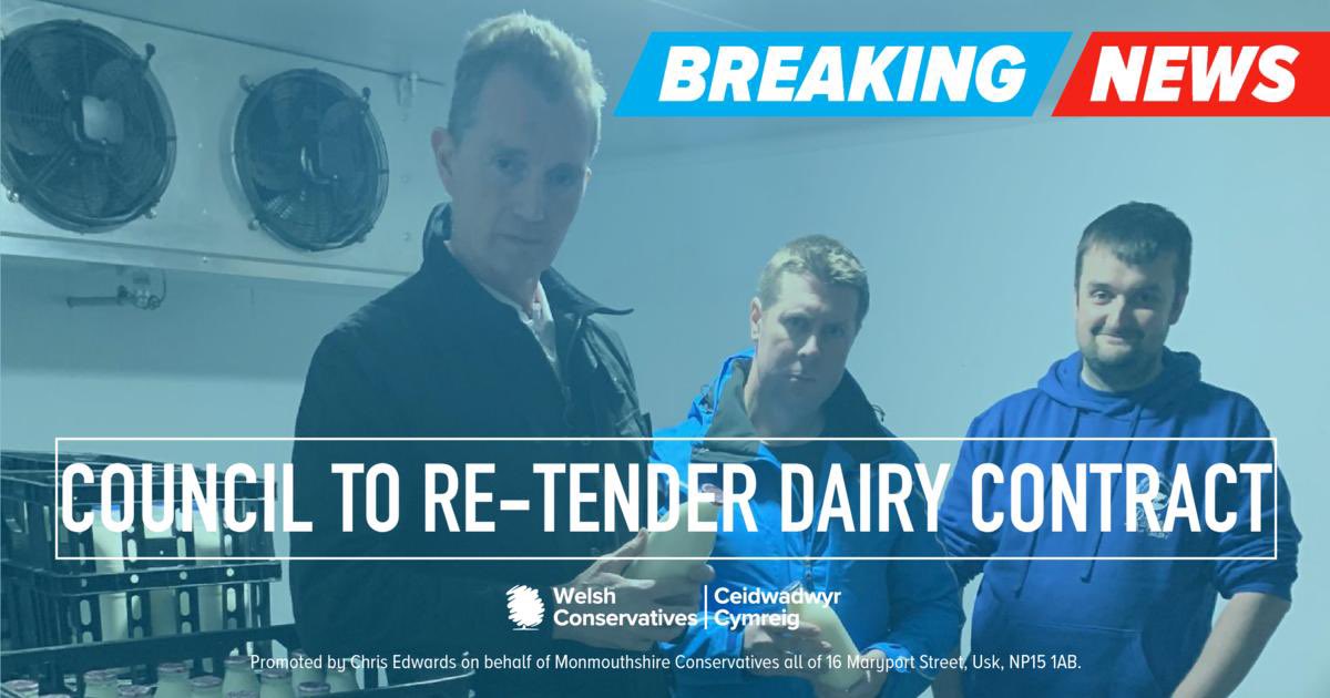 It was madness for the Labour Monmouthshire Council to cancel its school milk contract with a local dairy& hand it over to a business over 100 miles!

I am pleased that the council has now been forced to re-tender the contract. We have so many great local businesses to choose!