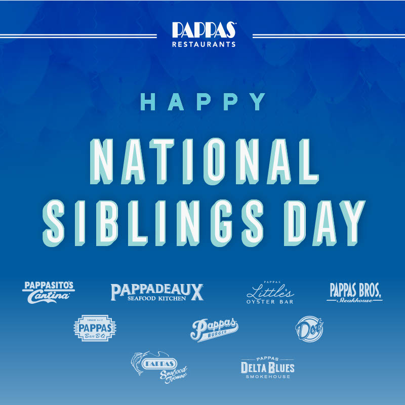 Celebrating National Siblings Day with our fantastic lineup of restaurant brands! From seafood to Tex-Mex, there's something to satisfy every craving. #FoodieSiblings #SiblingsDay